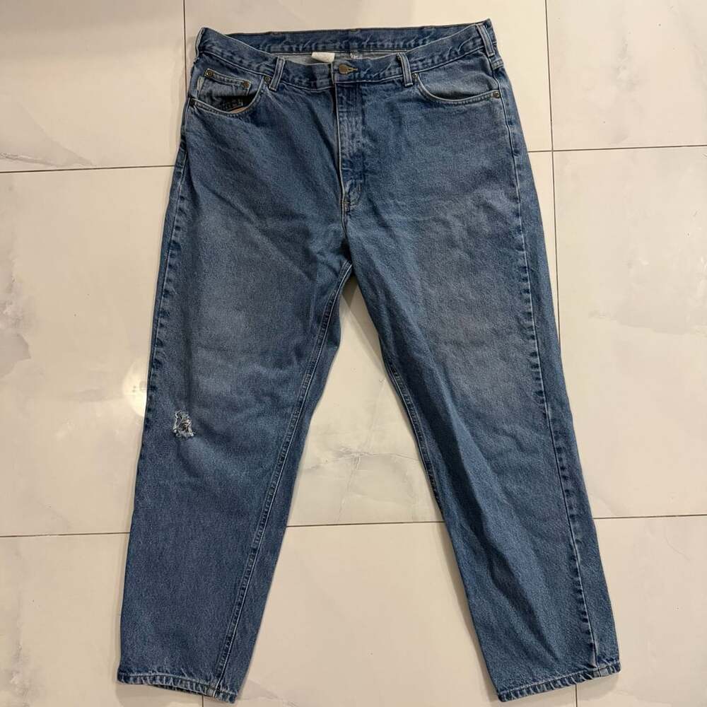 Carhartt relaxed fit tapered leg denim jeans medium wash 40x32